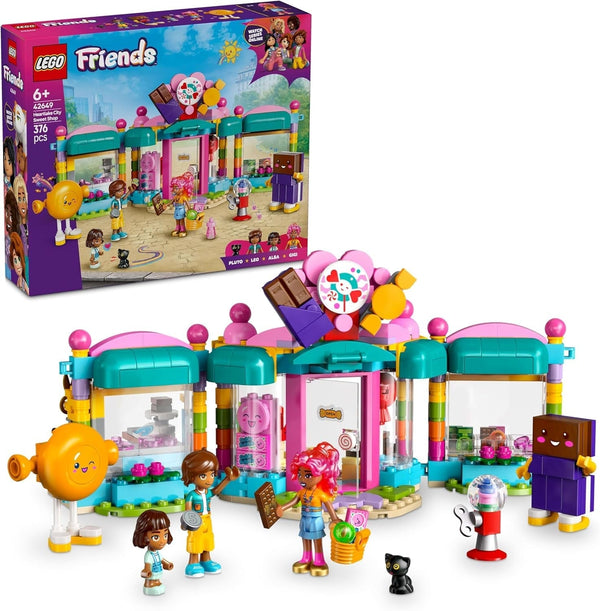LEGO Friends Heartlake City Shop, set de joacă pentru fete cu vârsta peste 6 ani, joc de rol cu 2 mini-doll-uri, jucărie cu micro-doll și pisică 42649 Seturi de constructie Besuche den LEGO-Store Titlu implicit