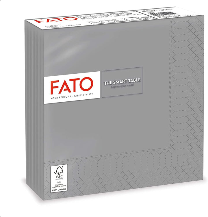 Fato - Șervețele de hârtie de unică folosință, Ideale pentru prânzuri informale și bufete, Pachet de 40 de șervețele, Dimensiune 38X38, Pliate 4 ori, 2 straturi, Culoare Bordeaux, 100% hârtie din celuloză pură, FSC