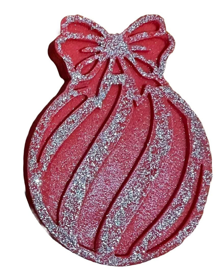 Decoratiune comestibila din zahar, Glob de brad, rosu Nati Shop