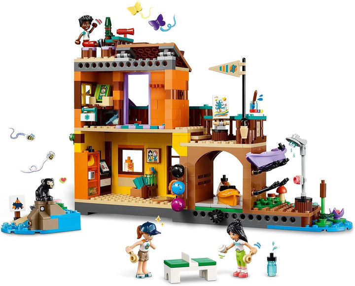 LEGO Friends Tabără de aventură cu caiac, jucărie de construcție pentru jocuri de rol, idee de cadou pentru fete și băieți de la 7 ani, set cu 3 figurine și un urs, jucărie de camping 42626 Seturi de constructie Besuche den LEGO-Store