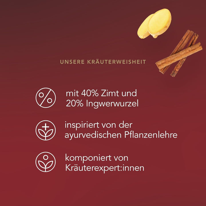 Pukka | Amestec de ceaiuri aromatizate bio „Vanilla Chai” | Scorțișoară, ghimbir și vanilie | Ceai pentru o răsfățare cu dulceață naturală | Pachet de 1 | 20 pliculețe de ceai