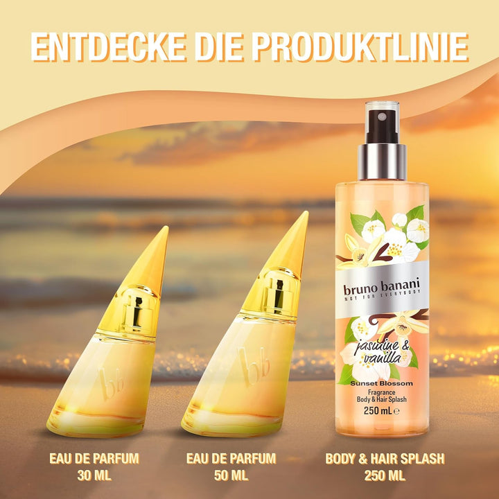 Bruno Banani, Sunset Blossom Eau de Toilette pentru femei, parfum feminin senzual cu un parfum floral radiant, de lungă durată, 50 ml