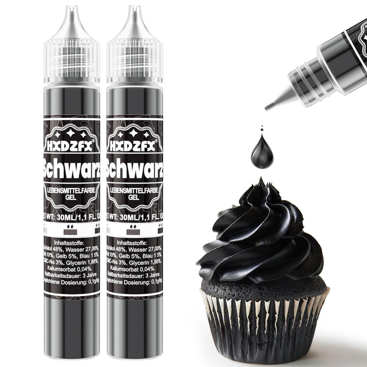 Colorant alimentar în gel - HXDZFX 2×30ml, colorant alimentar fără zahăr, foarte concentrat, pentru decorarea torturilor, fondant alb, macaroane, prăjituri, copt, ouă de Paște, slime (mov struguri)