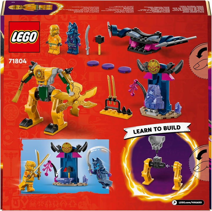 LEGO NINJAGO Arin's Battle Mech, jucărie Ninja pentru copii cu vârsta de peste 4 ani Cu figuri Incl. Arin cu mini katana, figurine de acțiune și mech-uri, cadou mic pentru băieți și fete 71804 Seturi de constructie Besuche den LEGO-Store