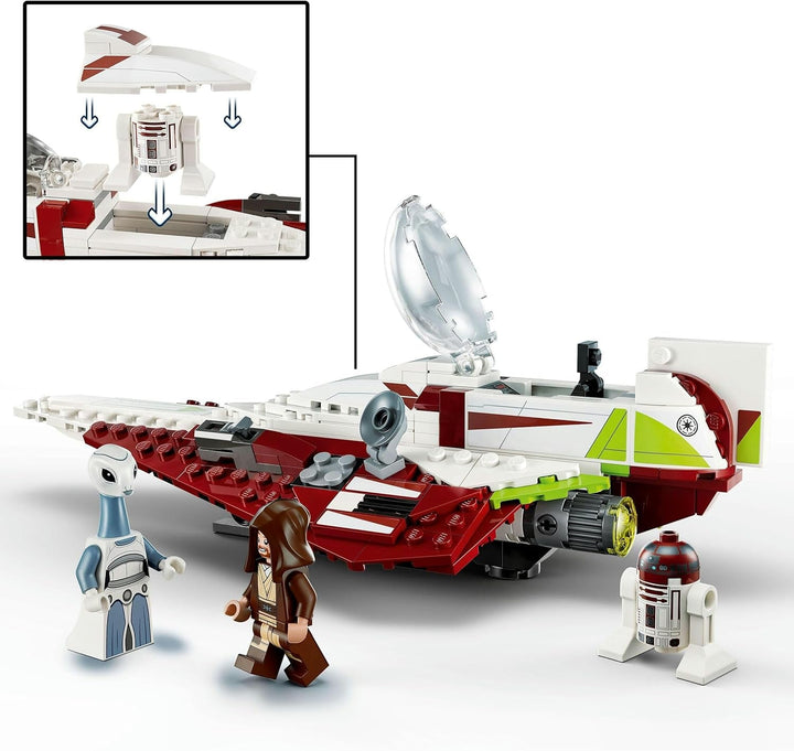 LEGO Star Wars Luptătorul stelar Jedi al lui Obi-Wan Kenobi, jucărie construibilă cu Taun We, figurină droid și sabie laser, Set Atacul clonelor 75333 Seturi de constructie Besuche den LEGO-Store