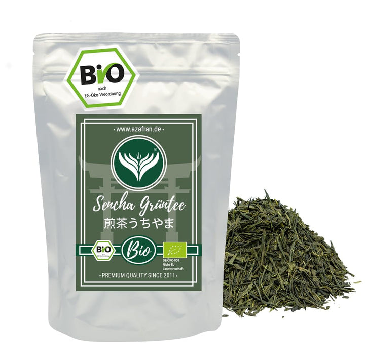 Ceai verde Azafran - Ceai verde Sencha organic vrac tăiat - Original Uchiyama din Japonia 250 g