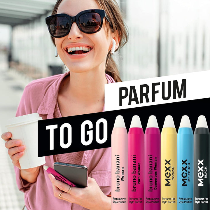 Mexx Ice Touch Woman Parfum to Go, parfum fructat-floral pentru femei, stick de parfum solid, perfect pentru călătorii, 3 g