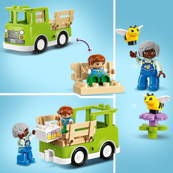 LEGO DUPLO Town Apicultură și stupi, jucărie educativă pentru copii mici cu 2 figuri și un camion mobil, set de construit și reconstruit, jucărie pentru copii mici de la 2 ani 10419 Seturi de constructie Besuche den LEGO-Store
