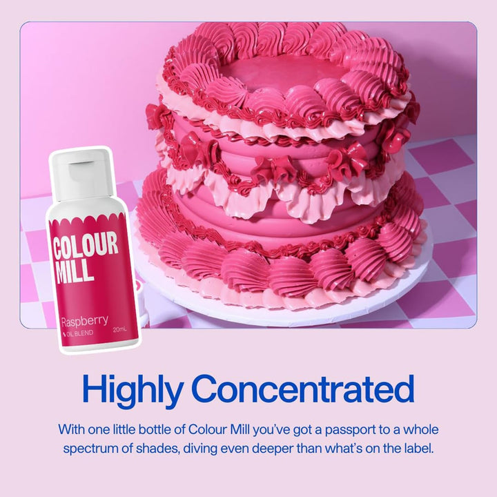 Colorant alimentar pe bază de ulei Colour Mill, amestec de ulei roz pal - Colorant alimentar pentru ciocolată, fondant, brioșe, prăjituri, copt, macaroane - Colorant alimentar pentru decorarea torturilor - 100 ml