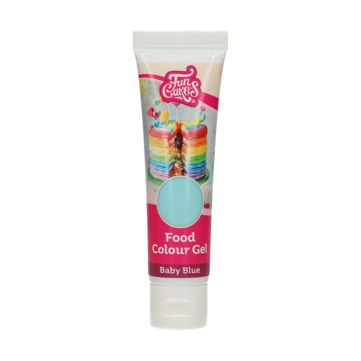 Colorant alimentar Funcakes Gel Albastru Baby: Colorant alimentar foarte concentrat pentru aluat, cremă, fondant și marțipan. Dozare ușoară. Picătură individuală pentru a crea culori vibrante. Halal. 30 g.