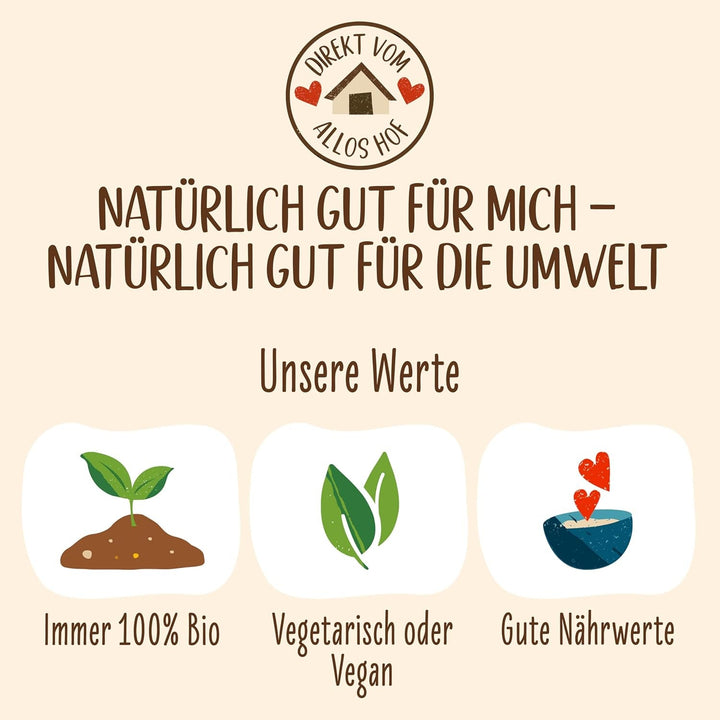 Biscuiți din ovăz organic Allos Nutri | Biscuiți crocanți din ovăz integral | Îndulciți cu miere | 6 x 130 g