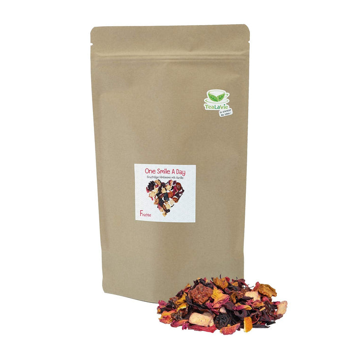 Tealavie - Ceai pentru copii fără zahăr - Căpșuni de pădure și rubarbă (200 g) Tealavie Fruit - Ceai de fructe vrac