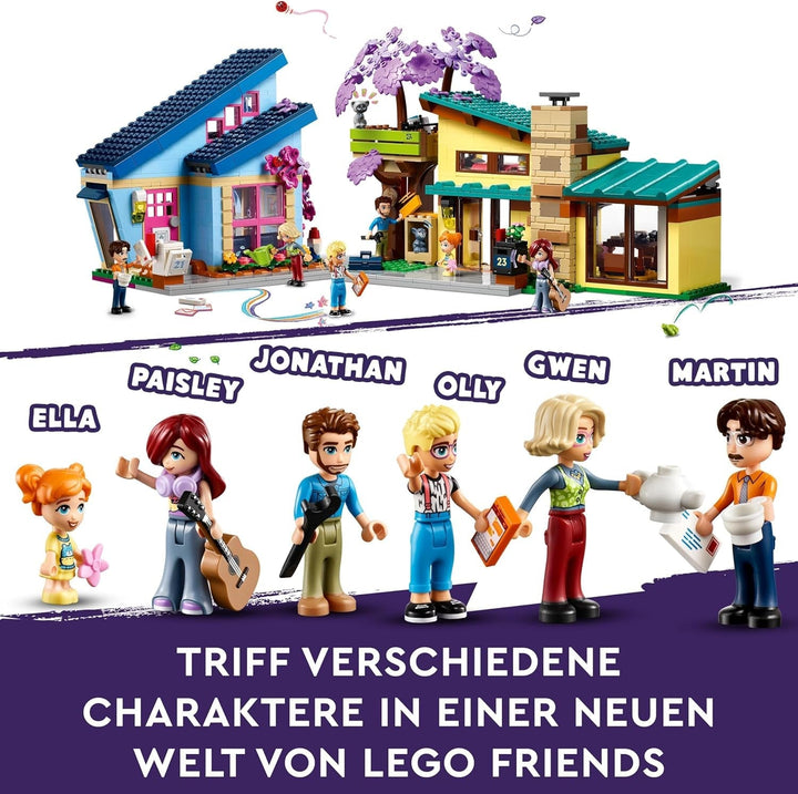 Casă de familie LEGO Friends Olly și Paisley, casă de păpuși cu figurine și accesorii, set cu casă cu două etaje și casă în copac, cadou creativ pentru fete și băieți cu vârsta de peste 7 ani 42620 Seturi de constructie Besuche den LEGO-Store