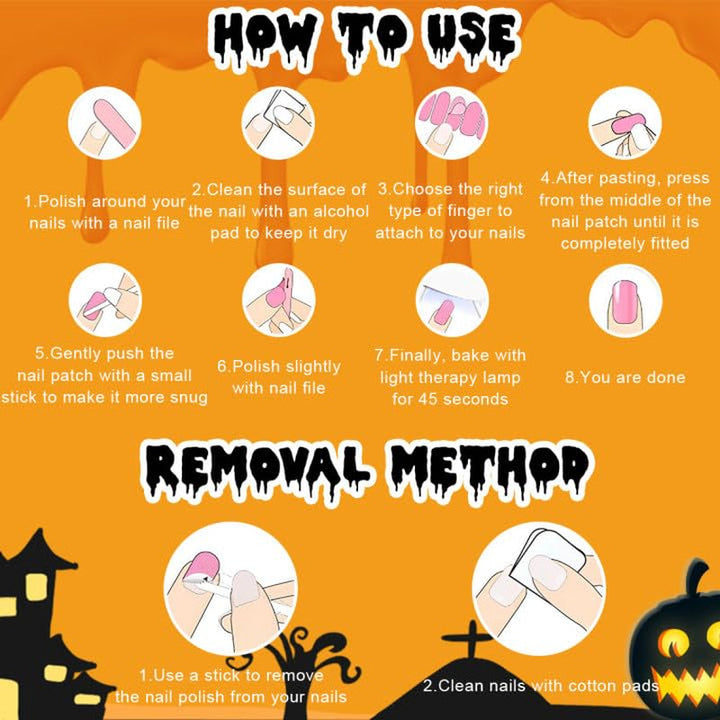 5 bucăți autocolante 3D pentru unghii Halloween, autocolante stereoscopice 5D pentru unghii, decorațiuni pentru unghii, accesorii pentru design unghii