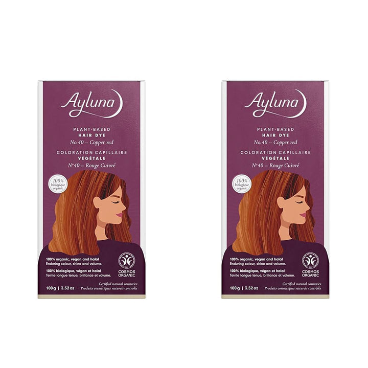 Vopsea de păr vegetală 60 chilli red, vopsea de păr vegană cu henna, madder indian, schinduf și mușețel, pentru culoare de lungă durată, strălucire și volum, fără amoniac, 100% acoperire pentru părul gri, 100g Vopsea pentru par Naty Shop Roșu 100 G (pachet de 2)
