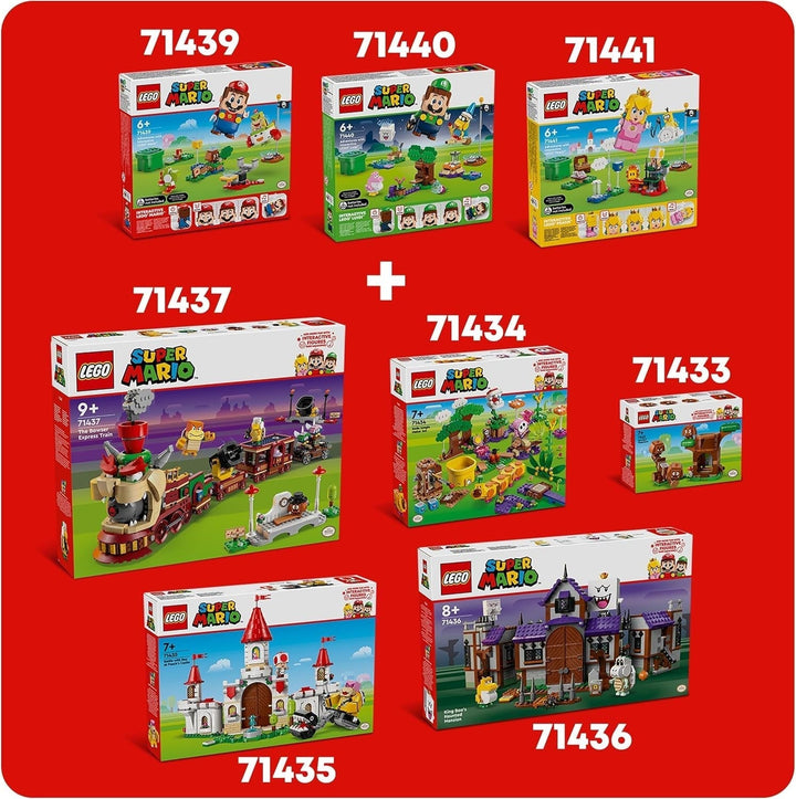 LEGO Super Mario Adventure cu Mario interactiv, set cu cărucior de clovn junior, Yoshi de jucărie, cadou Nintendo pentru băieți, fete și gameri de la 6 ani 71439 Seturi de constructie Besuche den LEGO-Store