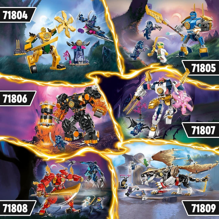 LEGO NINJAGO Jay Battle Mech, jucărie ninja pentru copii cu figurine, inclusiv minifigurina Jay cu mini katana, figurine de acțiune și mecs, cadou mic pentru băieți și fete creative de la 6 ani 71805 Seturi de constructie Besuche den LEGO-Store