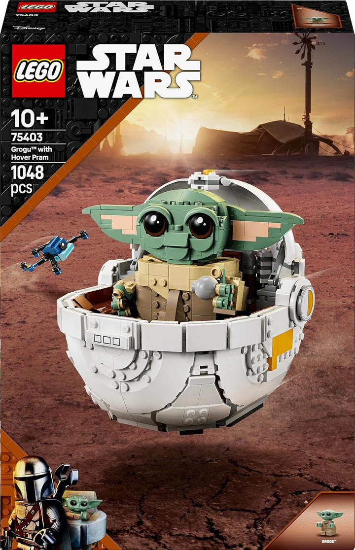LEGO Star Wars 75403 Grogu în leagănul său repulsor din Mandalorian - Minifigurină de colecție - Model de construit, jucat și expus - Decorațiuni pentru casă - Cadou pentru băieți și fete cu vârsta de peste 10 ani Seturi de constructie Besuche den LEGO-Store