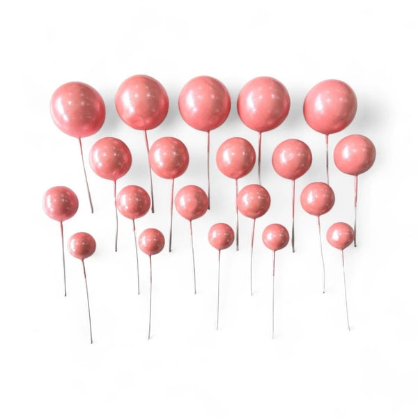 Set 20 sfere necomestibile, sfere roz sidef