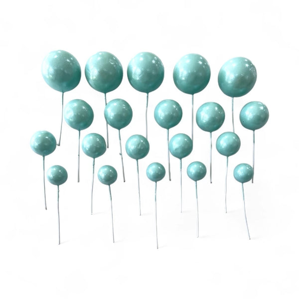 Set 20 sfere necomestibile, sfere bleu sidef