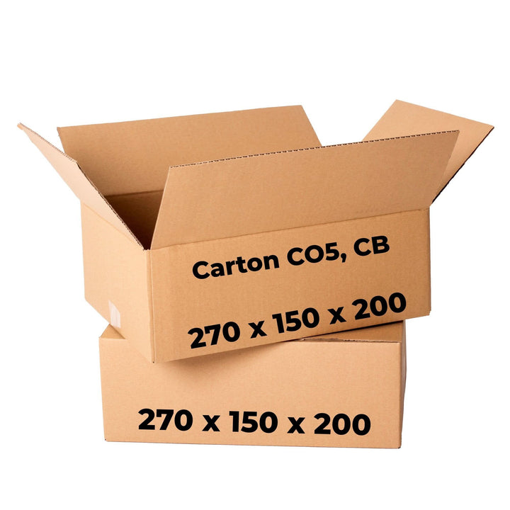 Set 20 cutii carton CO5, CB, 270 x 150 x 200 Cutii ambalare Nati Shop