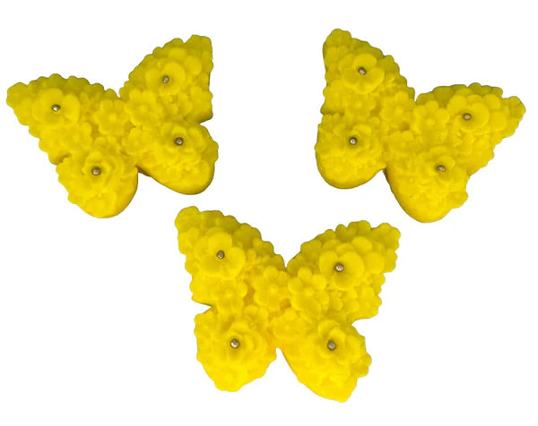 Sada 3 jedlých dekorací, Žlutí motýli